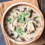 easy homemade creamy mushroom soup recipe fall soup recipes thanksgiving soup recipes fall recipes thanksgiving recipes winter soup recipes winter recipes healthy soup recipes mushroom recipes mushroom soups