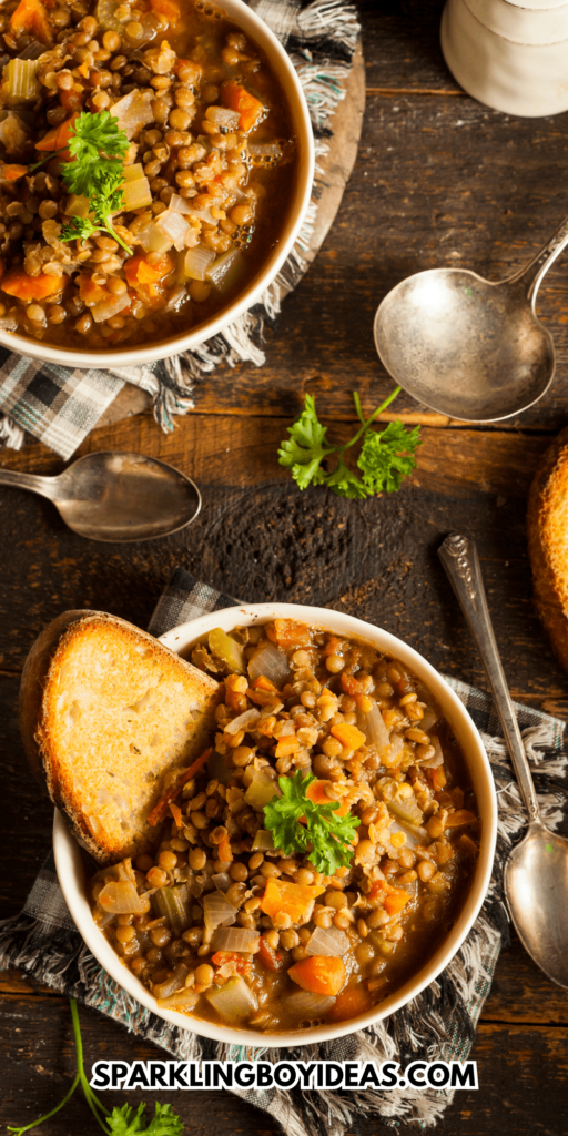 Homemade Brown Lentil Soup