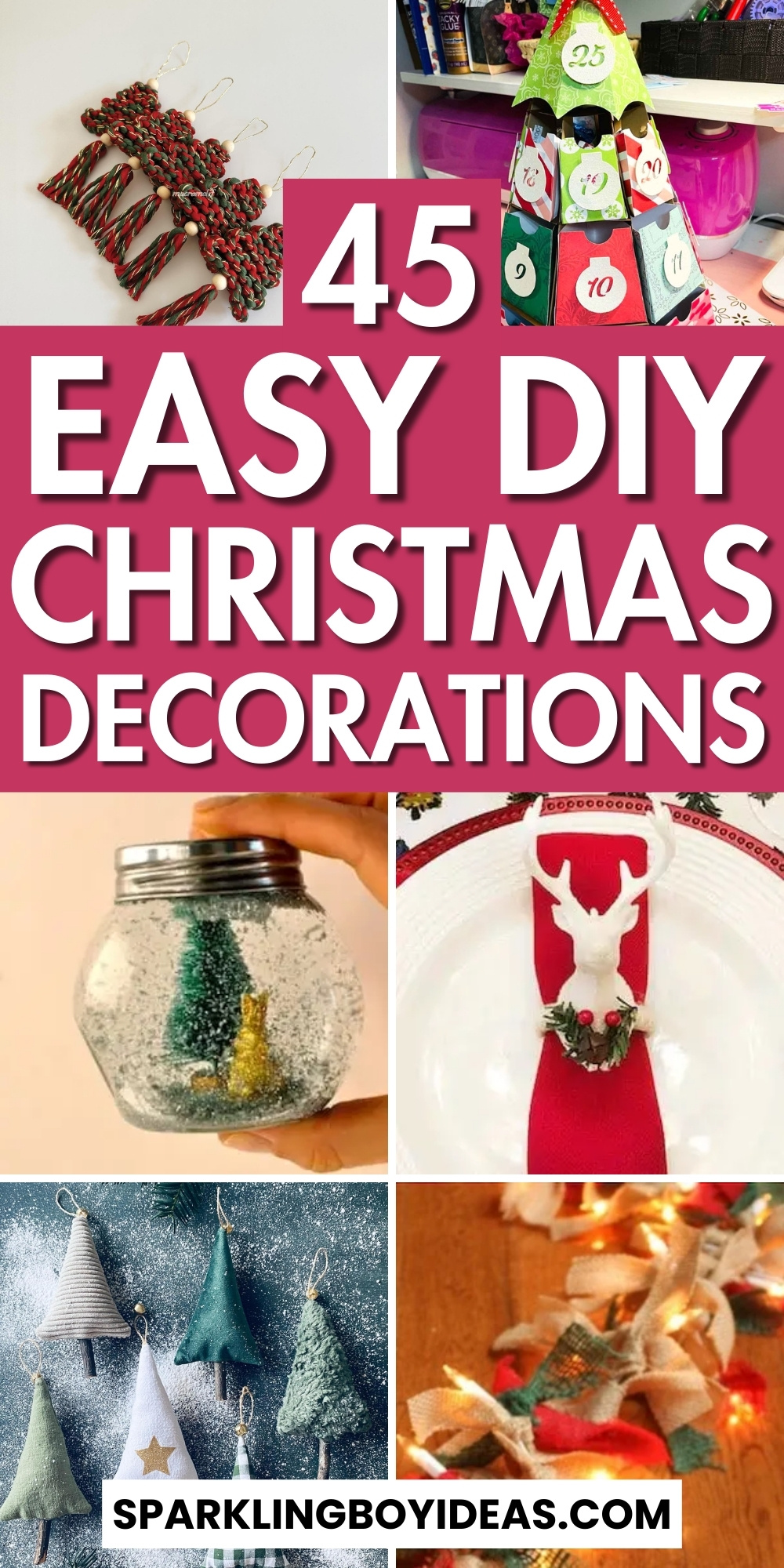 45 DIY Christmas Decorations - Sparkling Boy Ideas