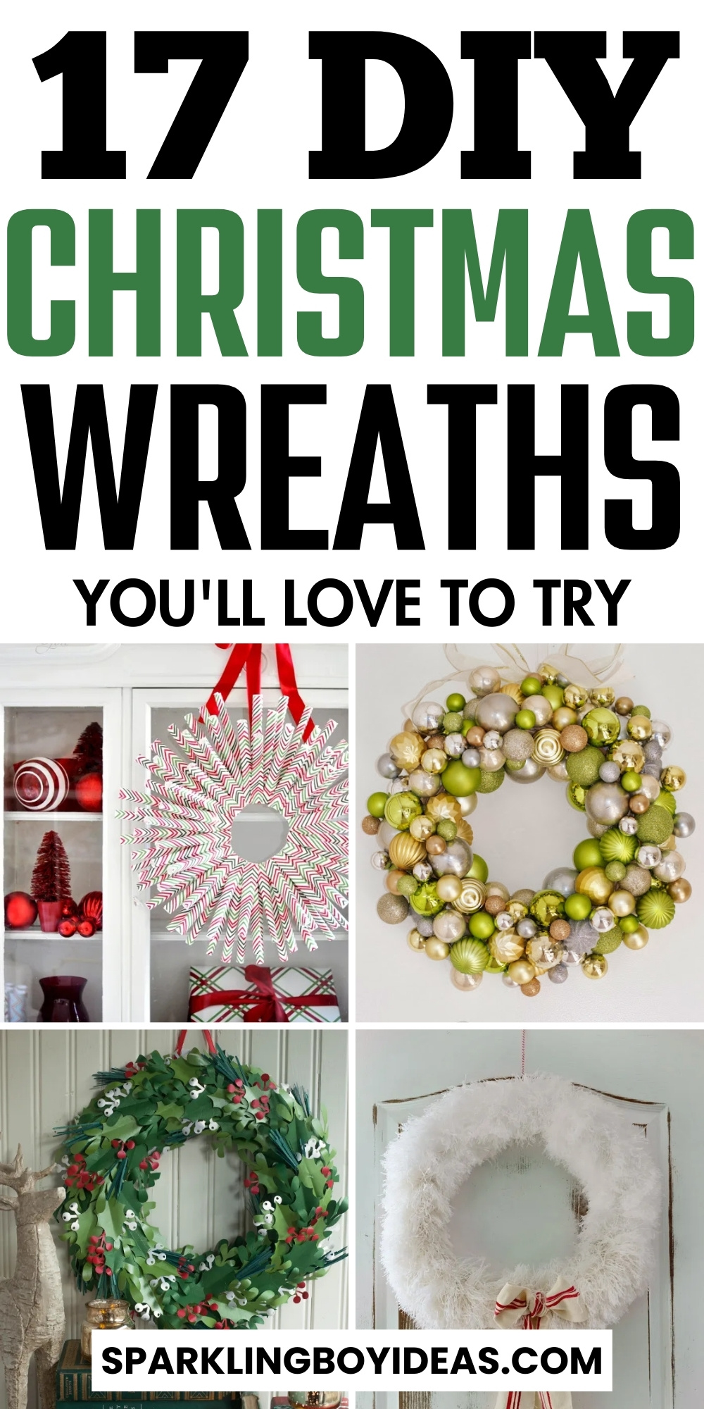 17 DIY Christmas Wreaths - Sparkling Boy Ideas