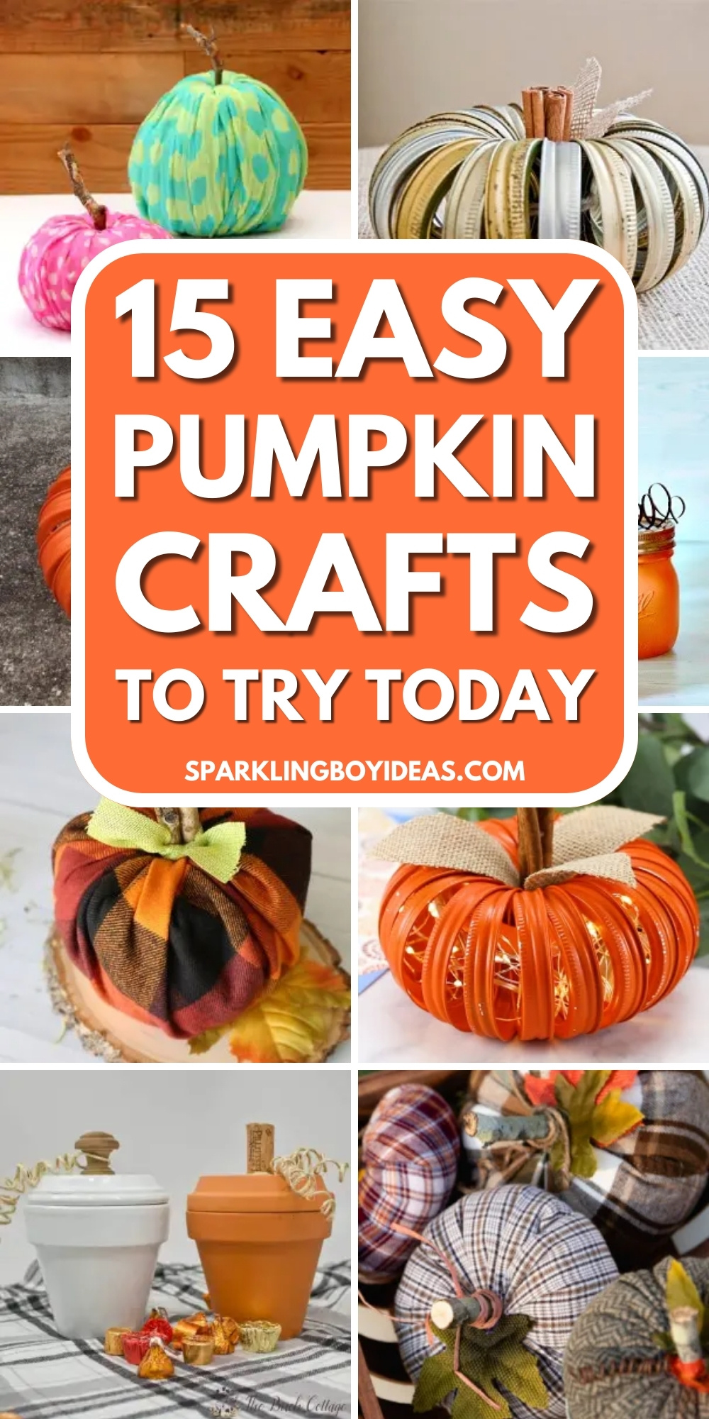 15 DIY Fall Pumpkin Crafts - Sparkling Boy Ideas