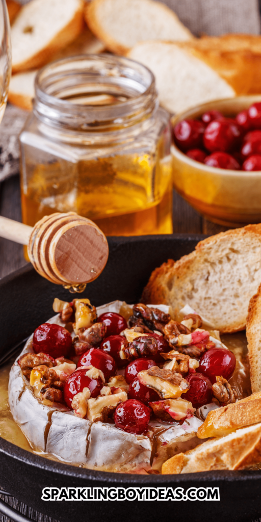 Easy Baked Brie with Hot Honey and Pecans - Flavour and Savour