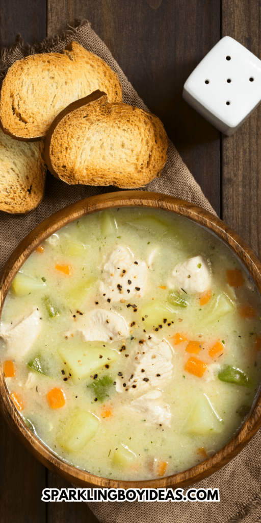 Easy creamy chicken potato soup recipe for weeknight dinners 