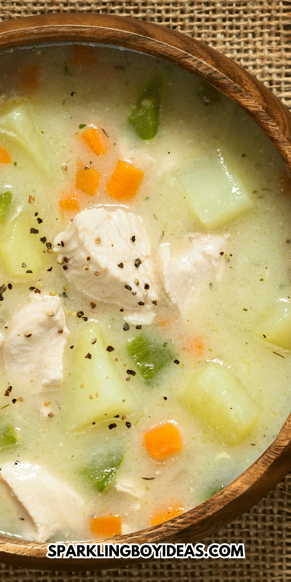Creamy Chicken Potato Soup - Sparkling Boy Ideas