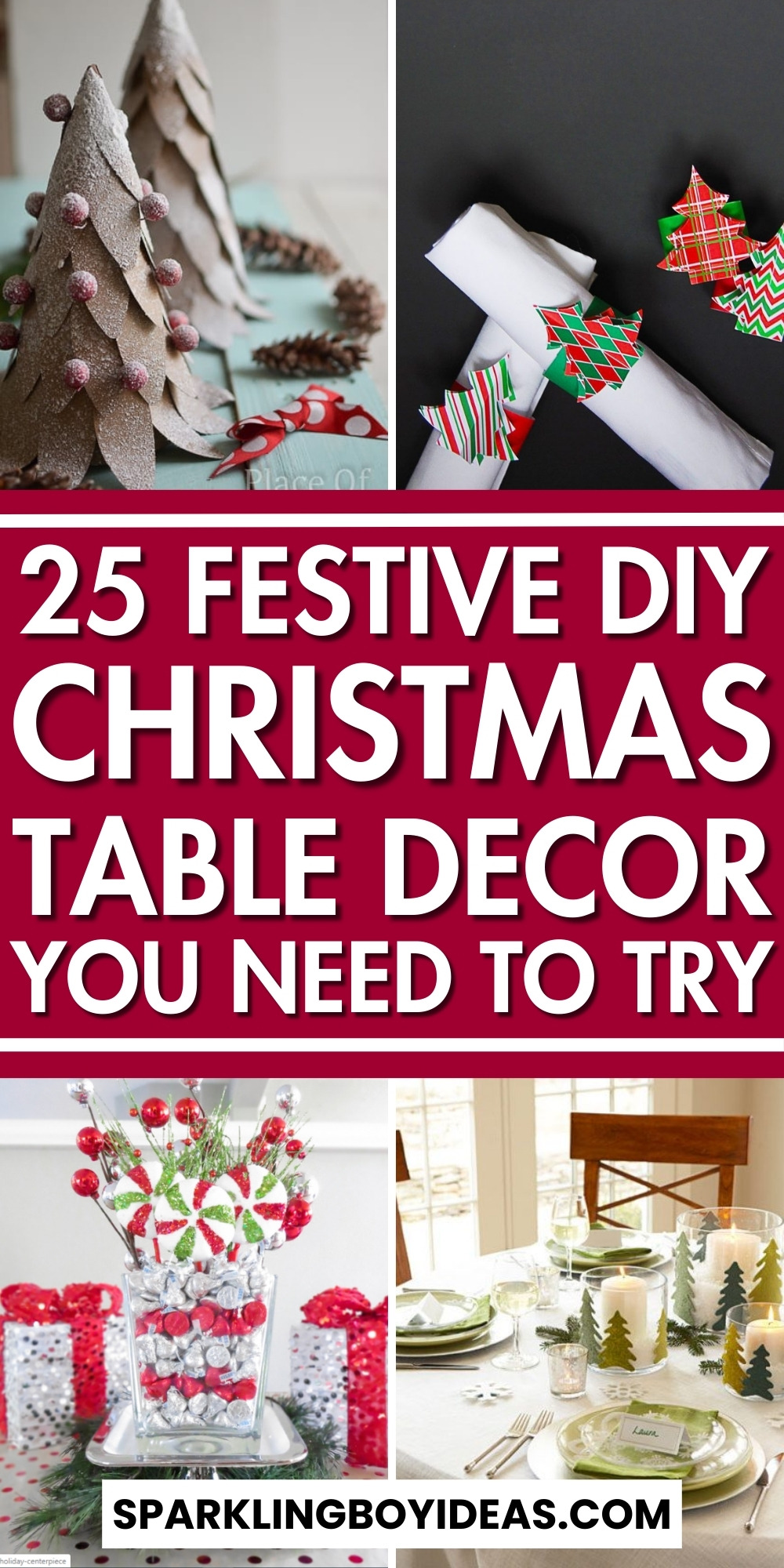 25 Diy Christmas Table Decorations - Sparkling Boy Ideas