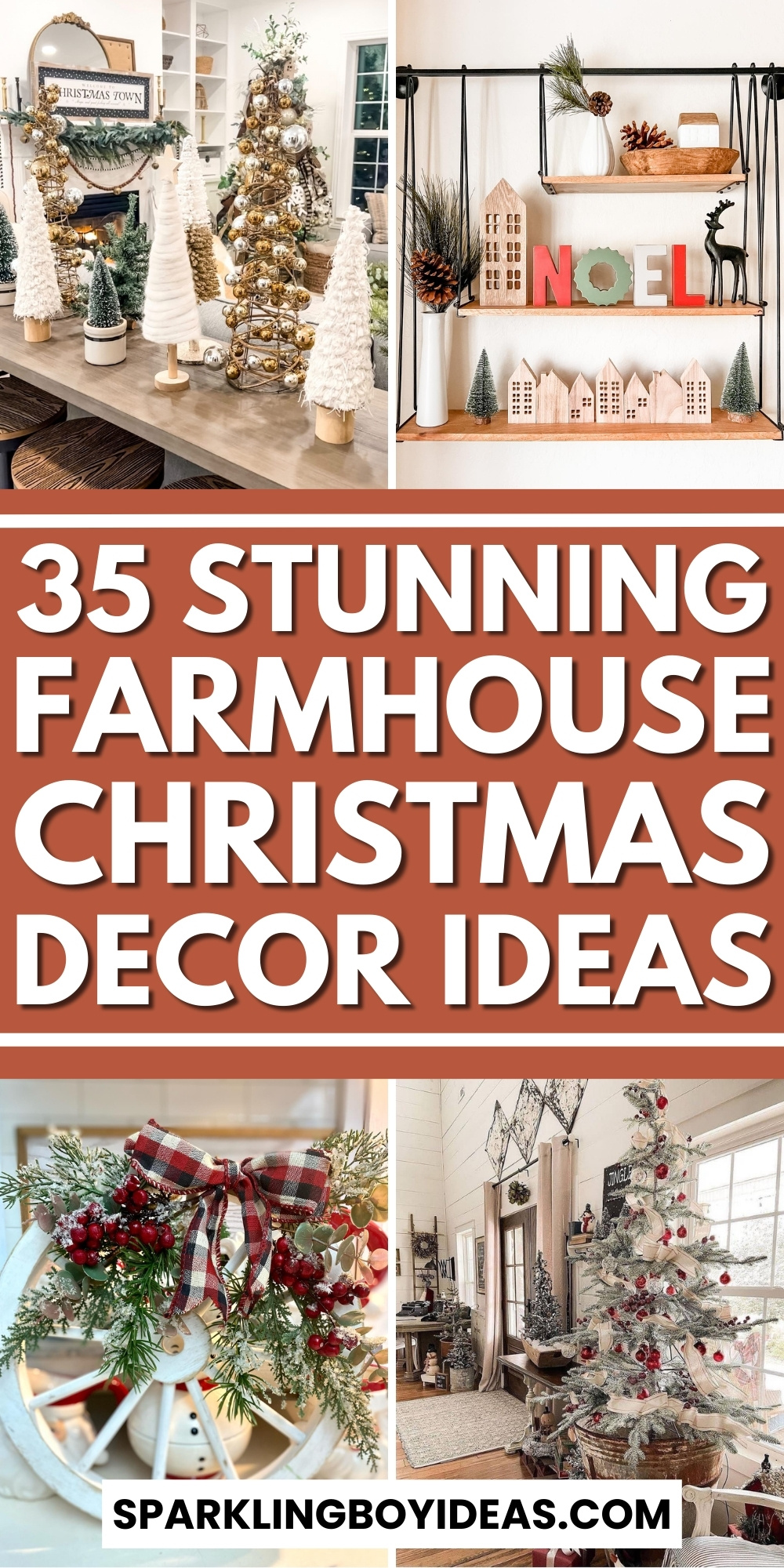 21 DIY Farmhouse Christmas Decor - Sparkling Boy Ideas