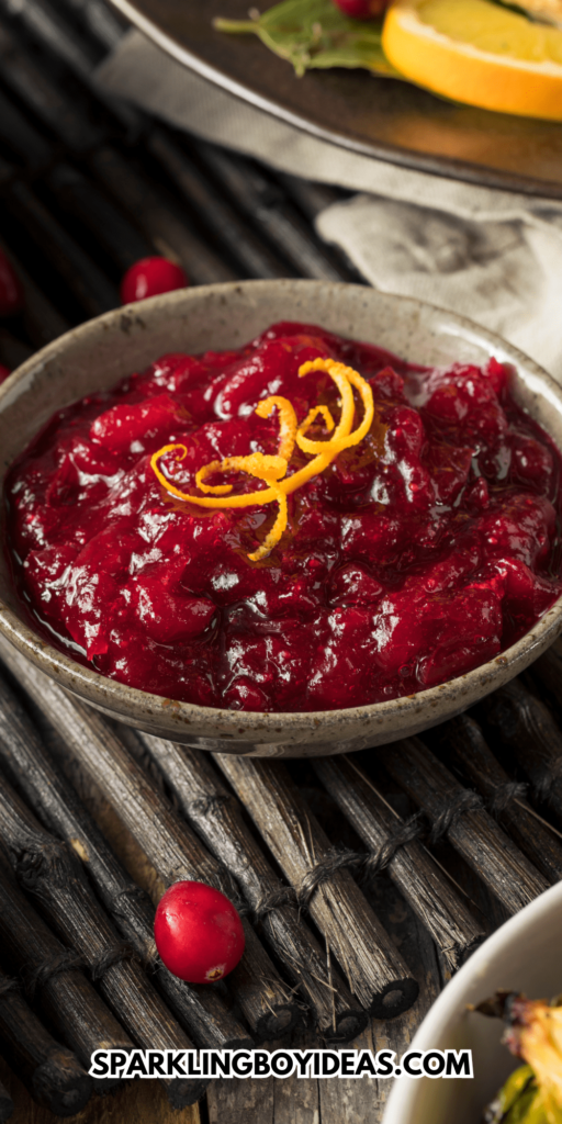 easy homemade cranberry sauce recipe with orange juice perfect Thanksgiving and Christmas side dish recipe