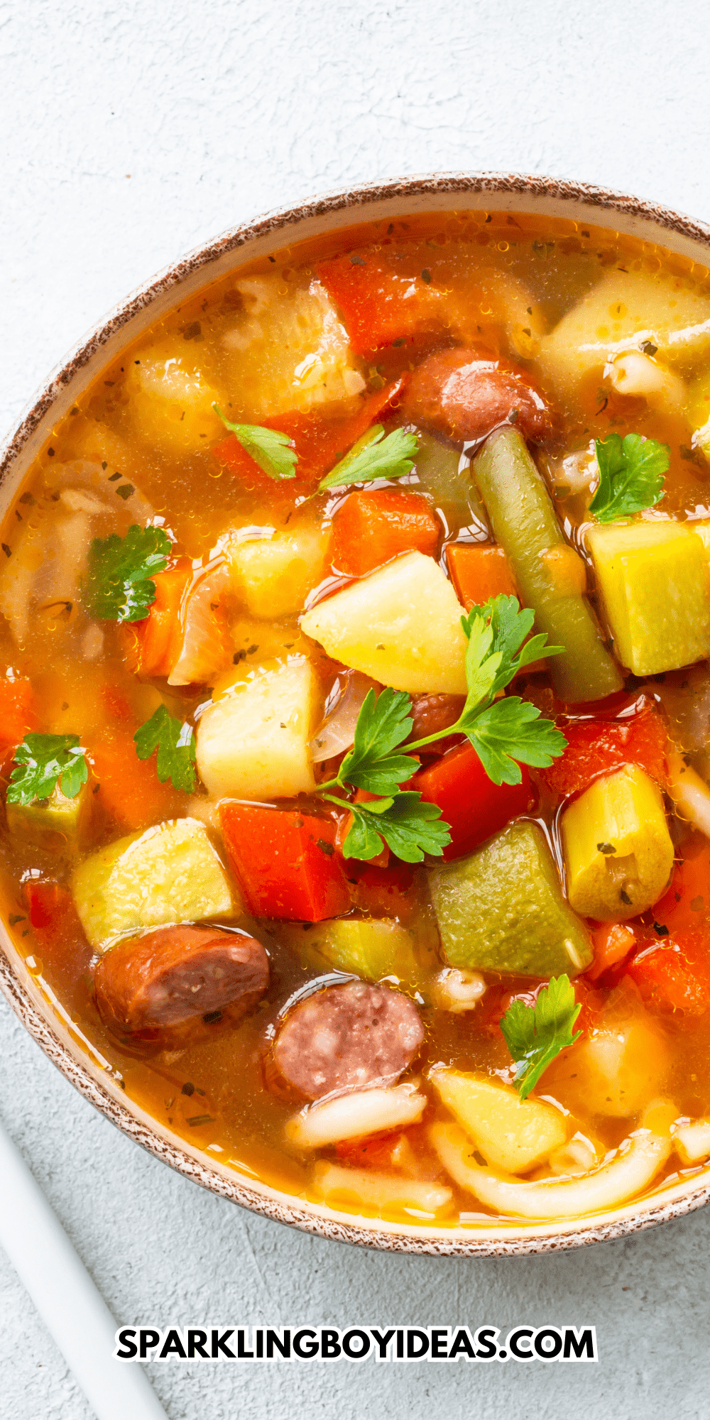 Chunky Italian Vegetable Soup - Sparkling Boy Ideas