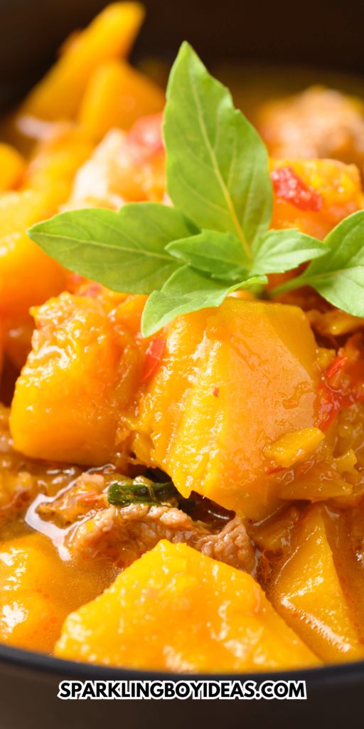 Spicy Thai Chicken Pumpkin Curry Soup recipe