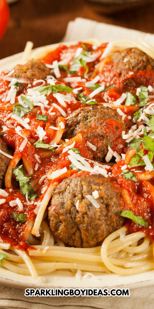 Easy homemade spaghetti and meatballs recipe for a crowd