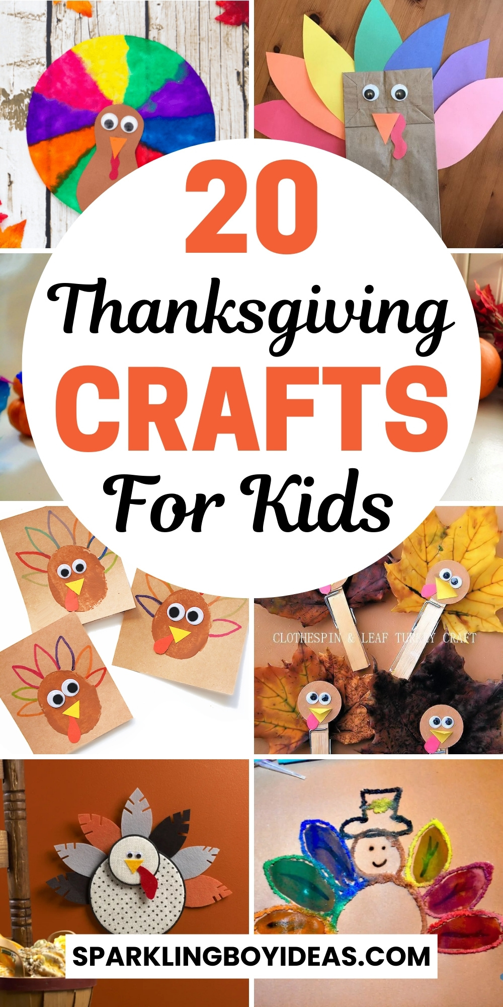 21 Cute Thanksgiving Crafts for Kids - Sparkling Boy Ideas