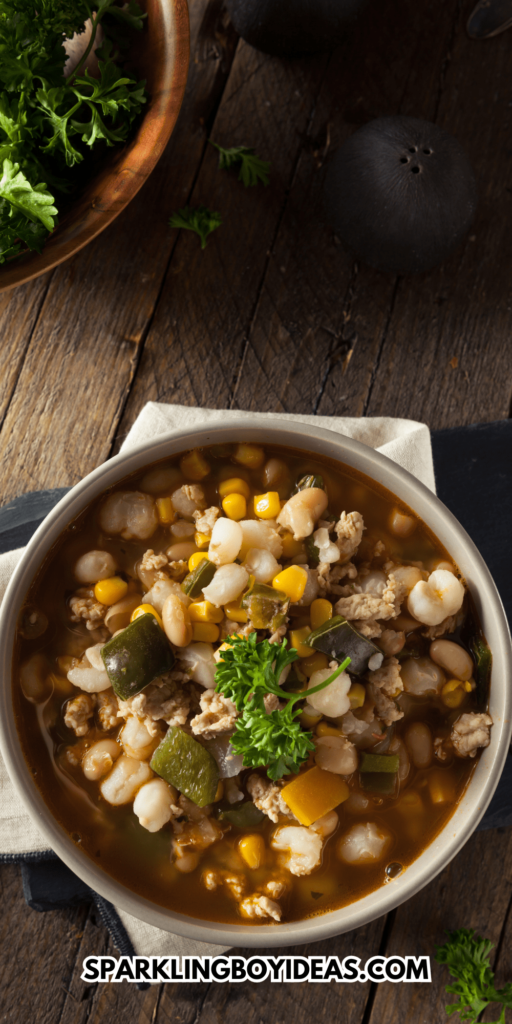 easy creamy white bean chicken chili soup recipe is a comfort soup perfect for weeknight dinners