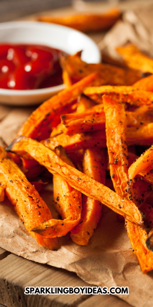 easy crispy oven baked sweet potato fries perfect for healthy snacking