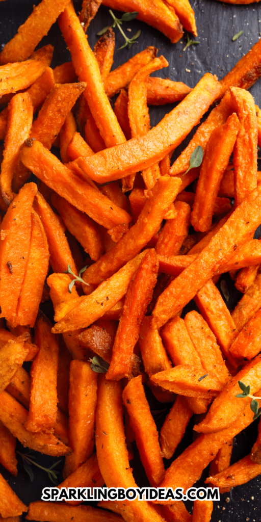 easy crispy oven baked sweet potato fries perfect for healthy snacking