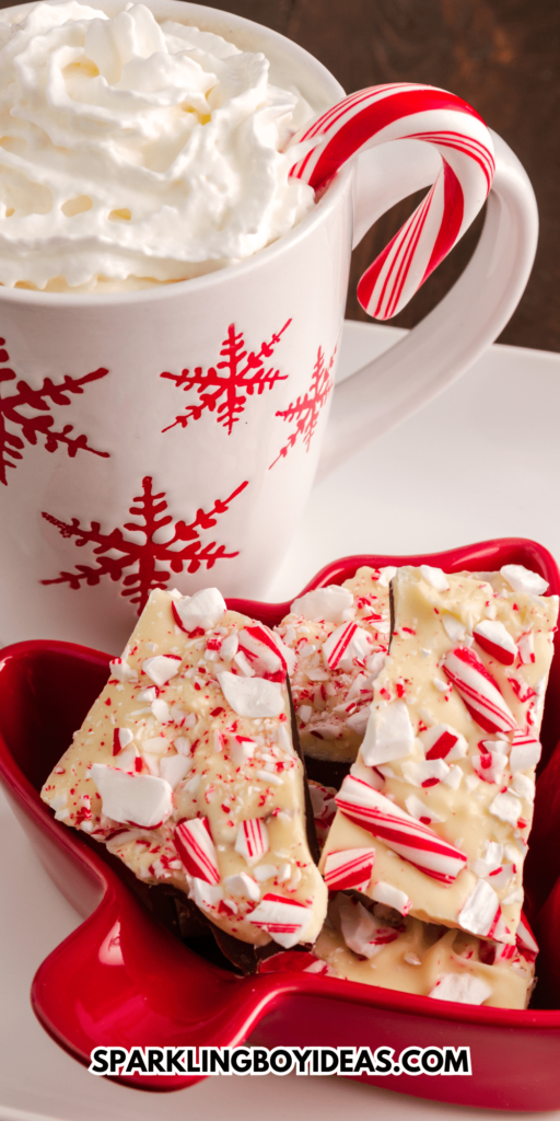 easy homemade chocolate peppermint bark recipe is a perfect Christmas dessert or holiday treat