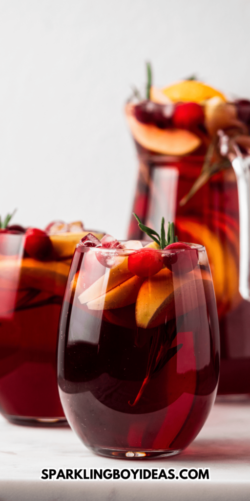 simple easy Thanksgiving cranberry apple sangria recipe is a perfect winter or fall sangria recipe