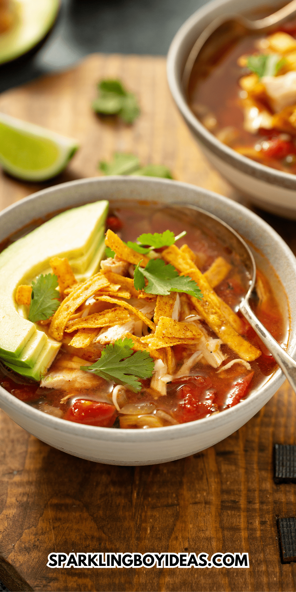 Crockpot Chicken Taco Soup - Sparkling Boy Ideas