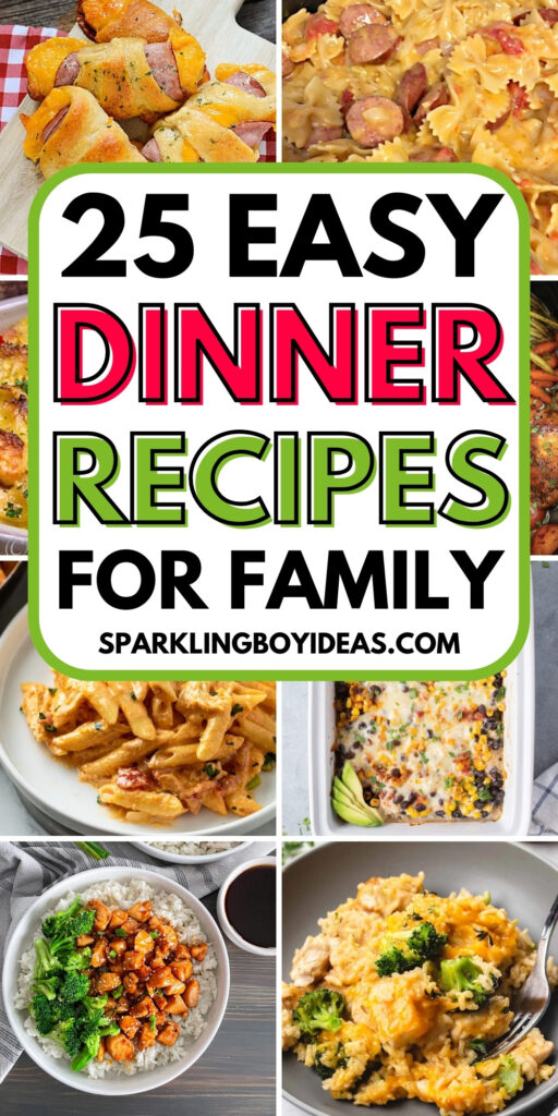 A delicious spread of dinner recipes including easy chicken breast recipes, vegetarian dinner recipes, and healthy dinner ideas for the whole family.
