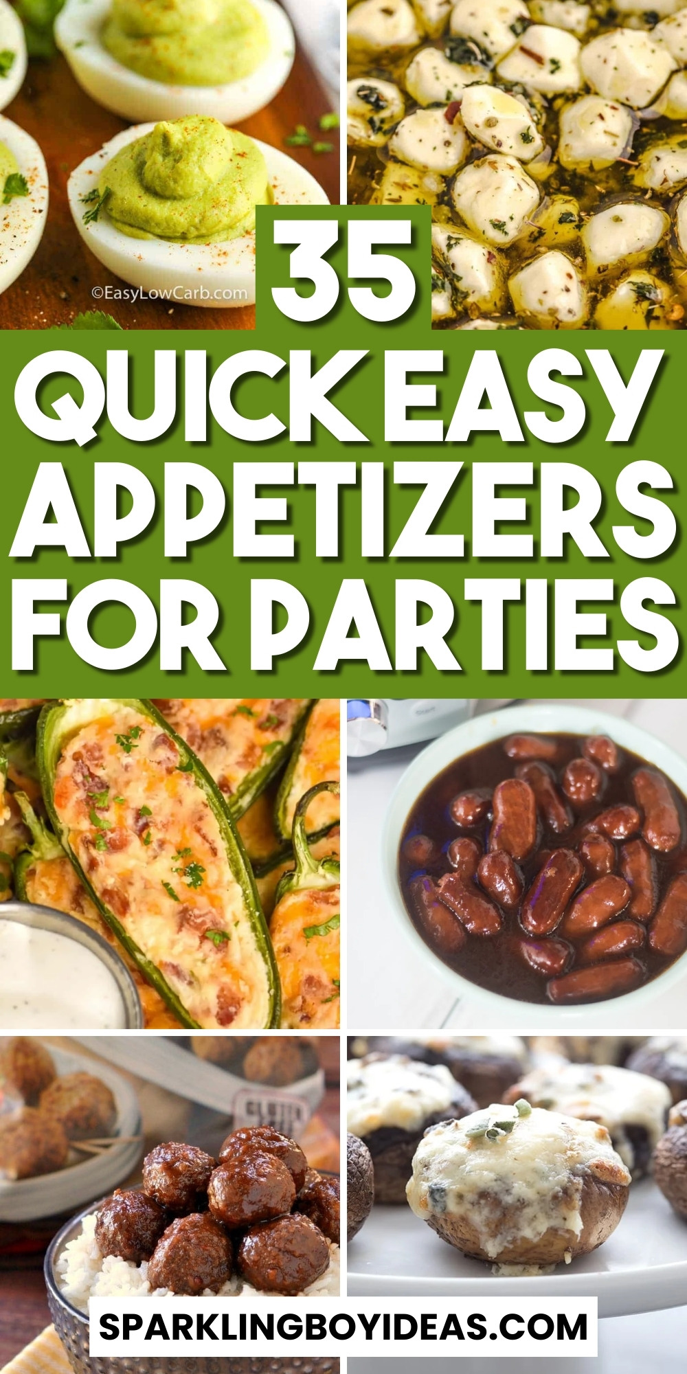35 Easy Party Appetizers - Sparkling Boy Ideas