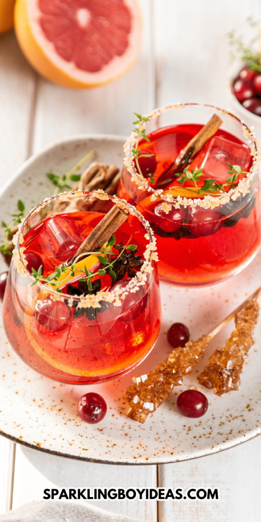 easy Thanksgiving spiced cranberry punch with alcohol is a perfect holiday cocktail or Thanksgiving cocktail