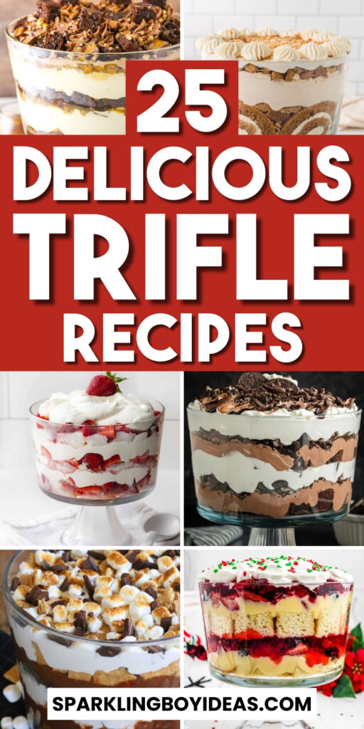 simple easy trifle recipes perfect for holiday and Christmas desserts