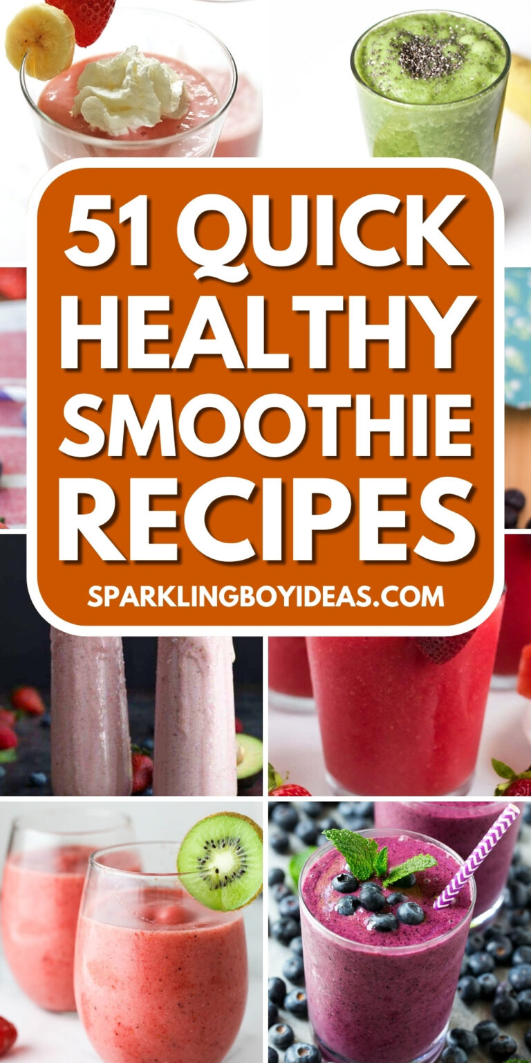 51 Easy Smoothie Recipes - Sparkling Boy Ideas