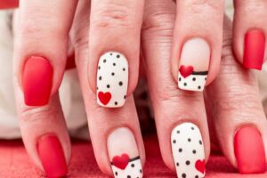 Cute Simple Valentines Day Nails
