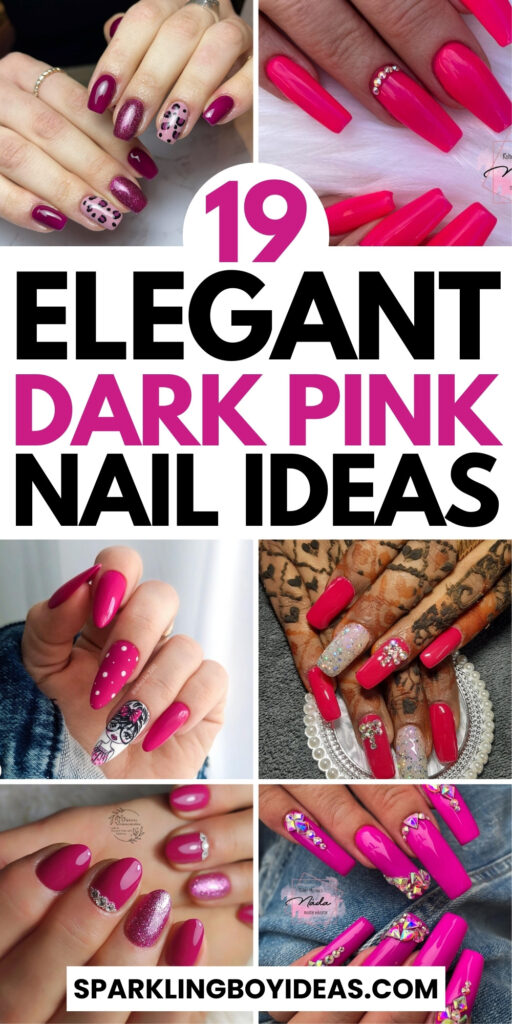 Trendy Cute Dark Pink Nails To Try