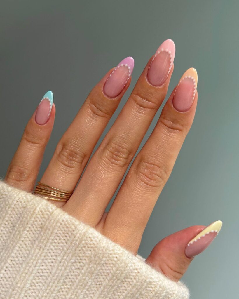 Adorable Easter bunny nail art on pastel nails – perfect Easter nail designs for a festive spring look!