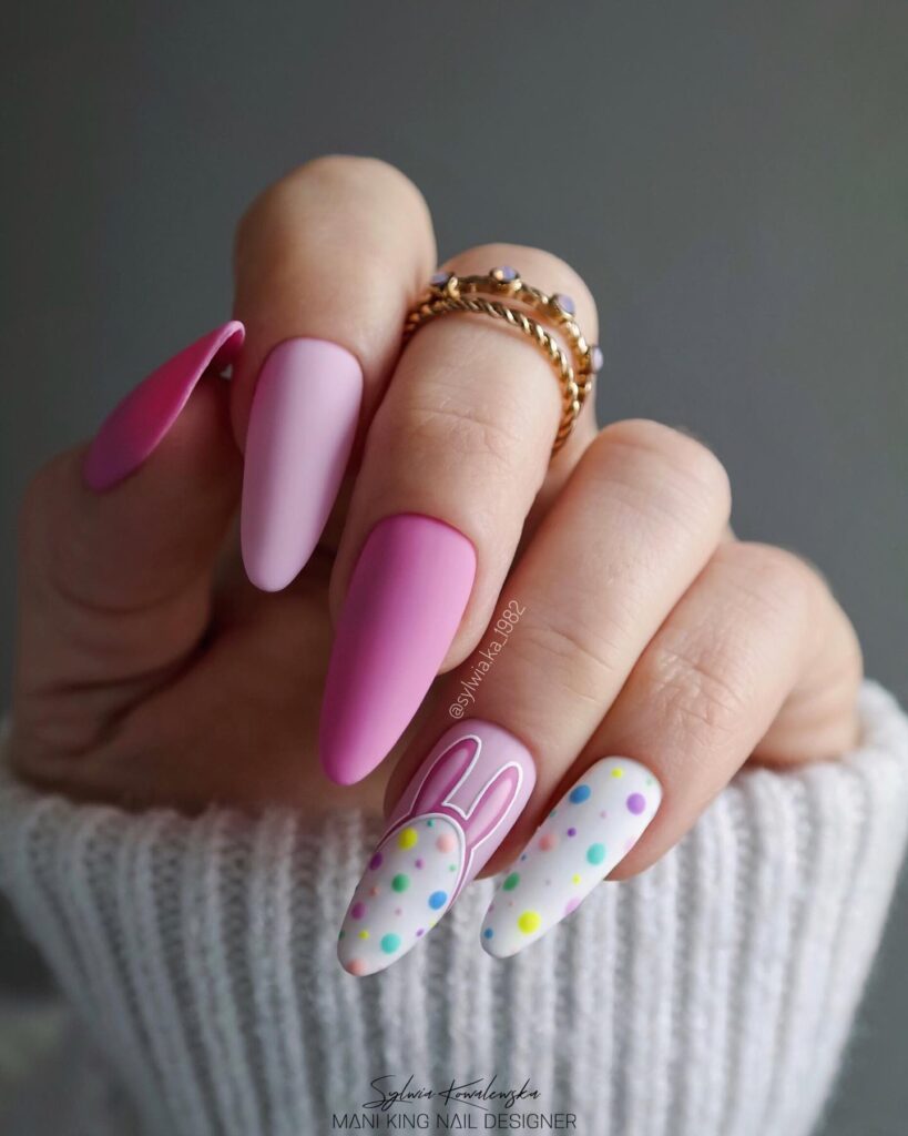 Assortment of Easter nail designs showcasing spring nails with pastel colors, including cute Easter nails and acrylic Easter nails designs