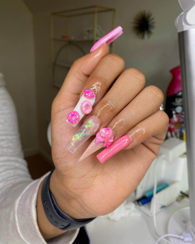 A collection of ice cream nails featuring gelato nails, beach nails, and trending summer nail colors in vibrant, sweet designs.