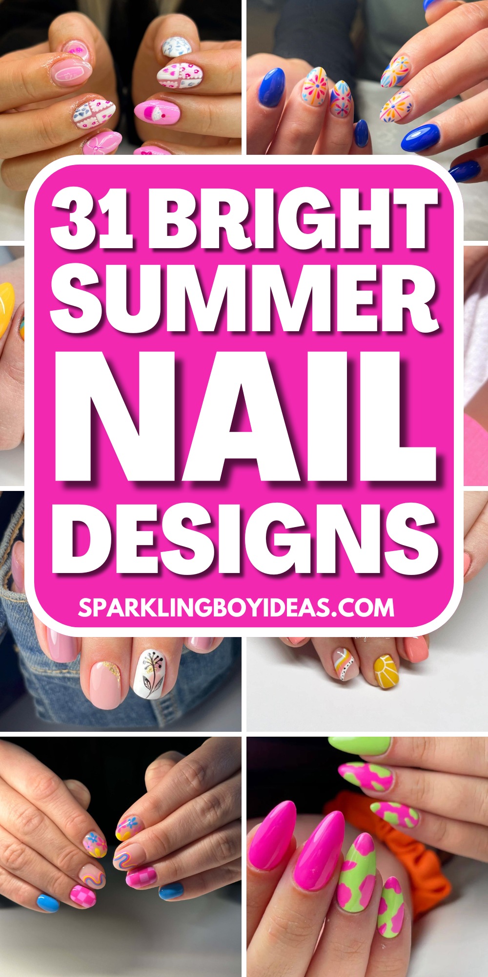 31 Simple Cute Summer Nail Designs - Sparkling Boy Ideas