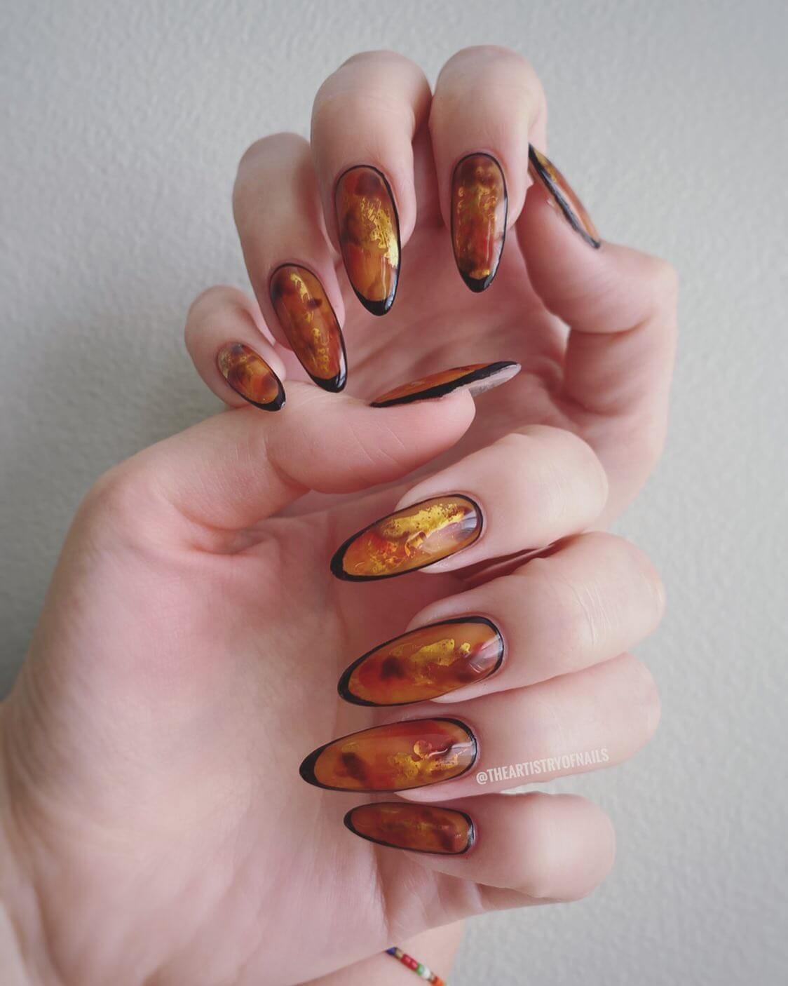 31 Cute Trendy Amber Nails - Sparkling Boy Ideas