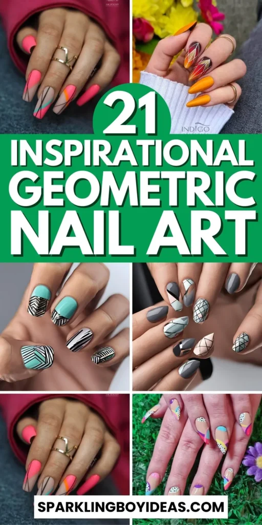 Discover the latest trends and ideas in geometric nail art. From black and white geometric nails to geometric acrylic nails, get inspired today.