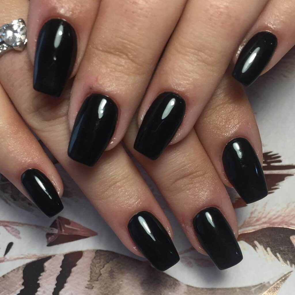 dark nails featuring burgundy, black ombre, and fall nail designs.