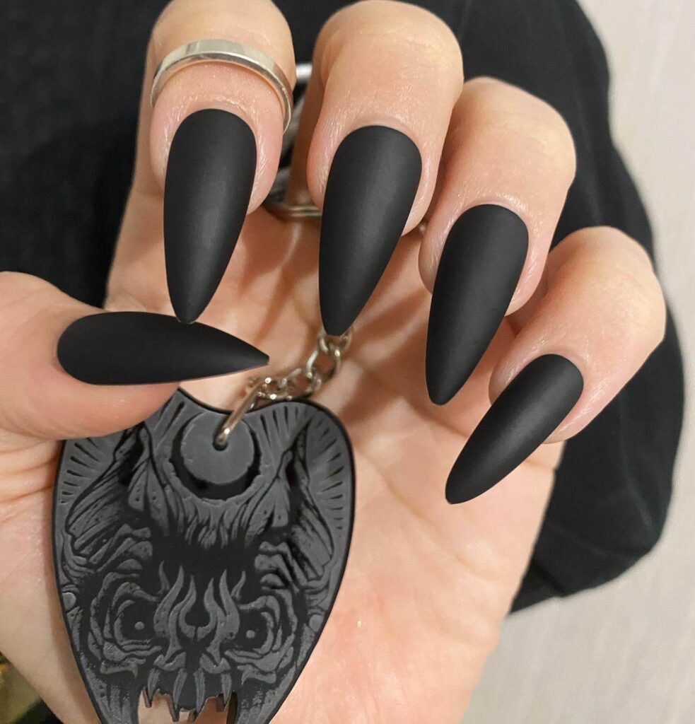 dark nails featuring burgundy, black ombre, and fall nail designs.