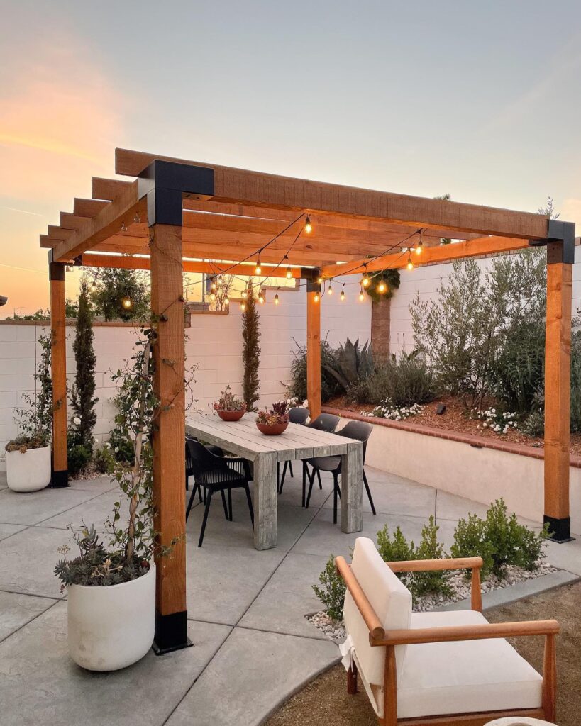Backyard ideas with stylish landscaping featuring sloped yard solutions, no-grass designs, and modern patio layouts.