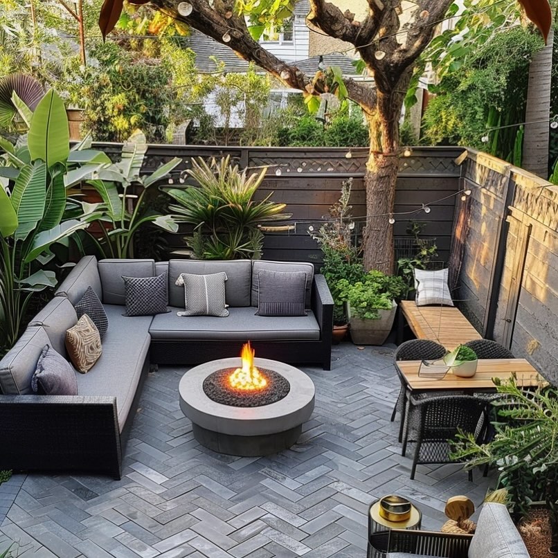 Backyard ideas with stylish landscaping featuring sloped yard solutions, no-grass designs, and modern patio layouts.