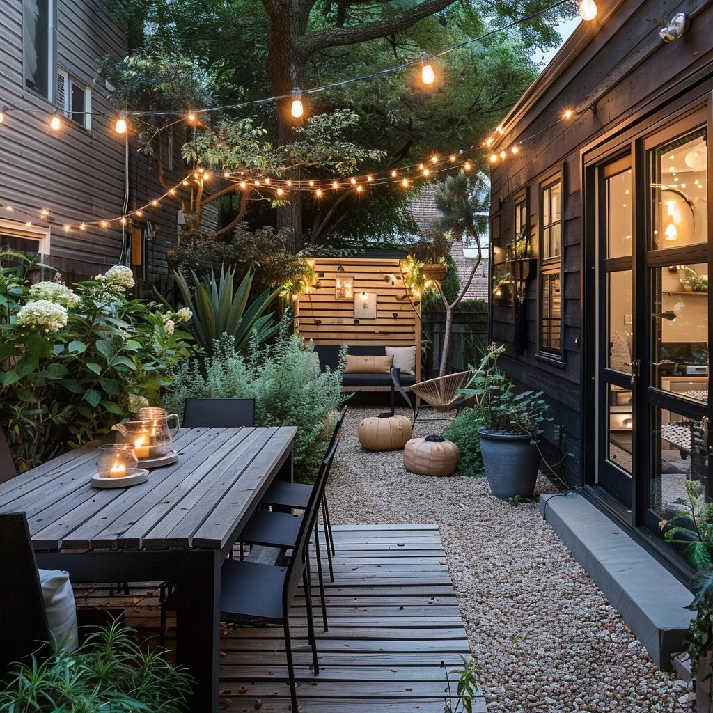 Backyard ideas with stylish landscaping featuring sloped yard solutions, no-grass designs, and modern patio layouts.