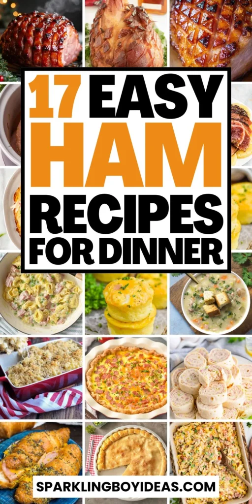 best ham recipes including baked ham, spiral ham, casseroles, soups, breakfast dishes, and easy leftover ham meal ideas.