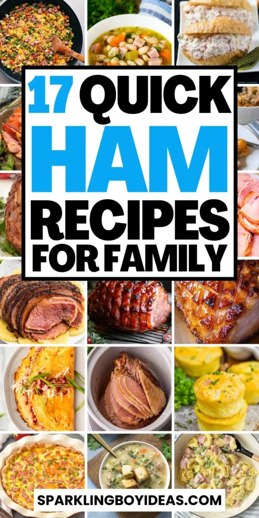 best ham recipes including baked ham, spiral ham, casseroles, soups, breakfast dishes, and easy leftover ham meal ideas.