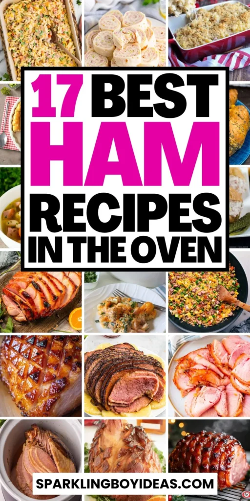 best ham recipes including baked ham, spiral ham, casseroles, soups, breakfast dishes, and easy leftover ham meal ideas.